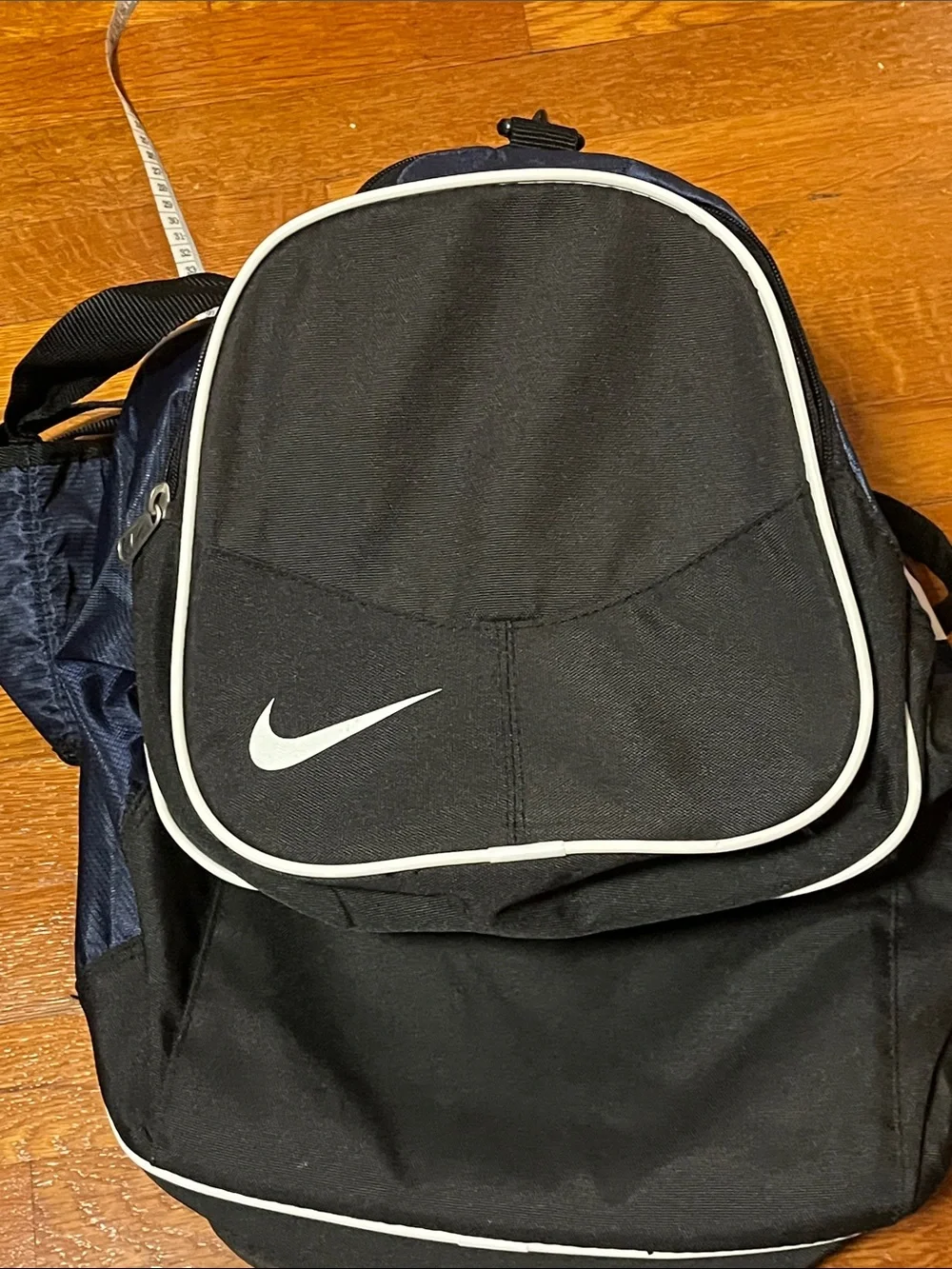 Nike Navy Duffel Sling Bag with White Swoosh